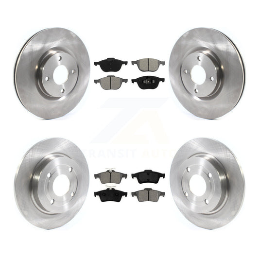 Brake Rotor And Semi-Metallic Pad Front Rear Kit For 2018-2022 Ford EcoSport AWD