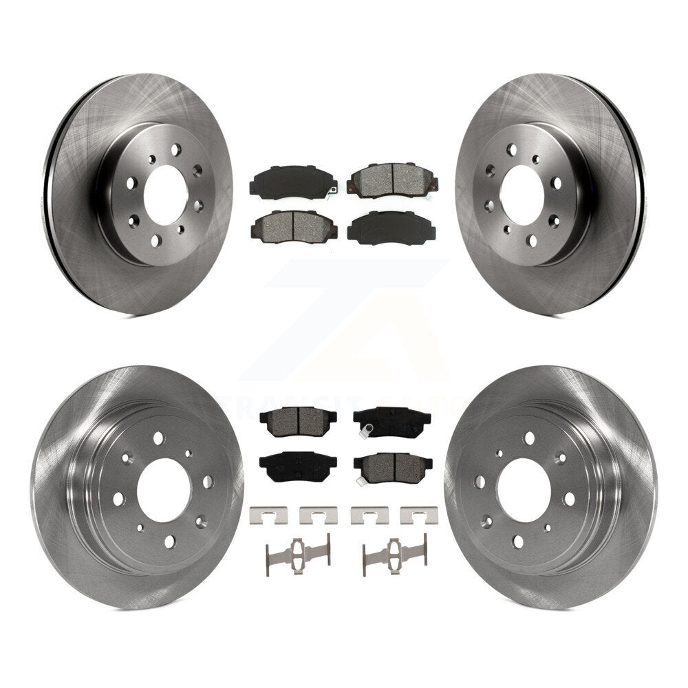 Brake Rotors & Semi-Metallic Pad Front Rear Kit For 1992-1993 Acura Integra GS-R