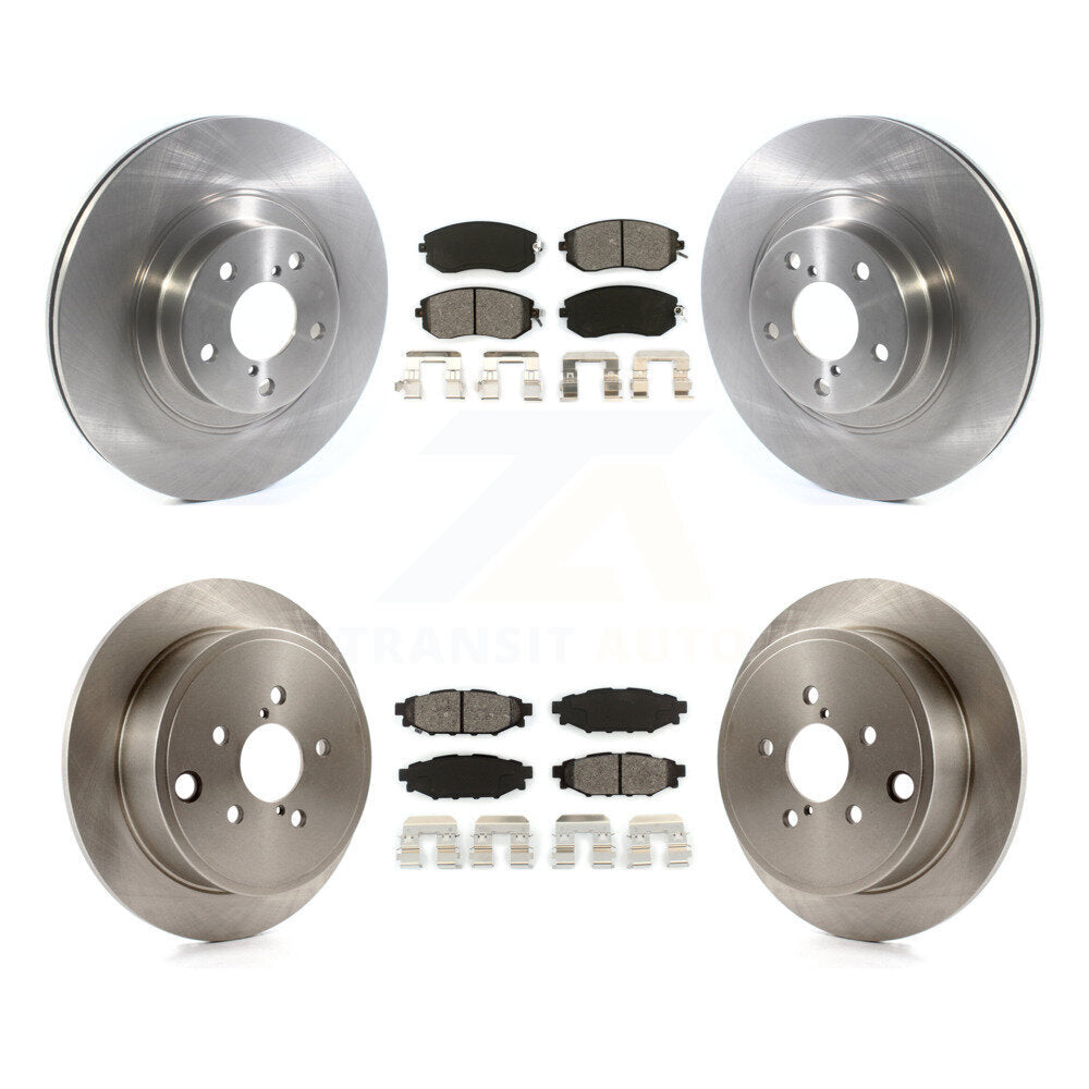 Brake Rotor Semi-Metallic Pad Front Rear Kit For Subaru Impreza Forester Outback