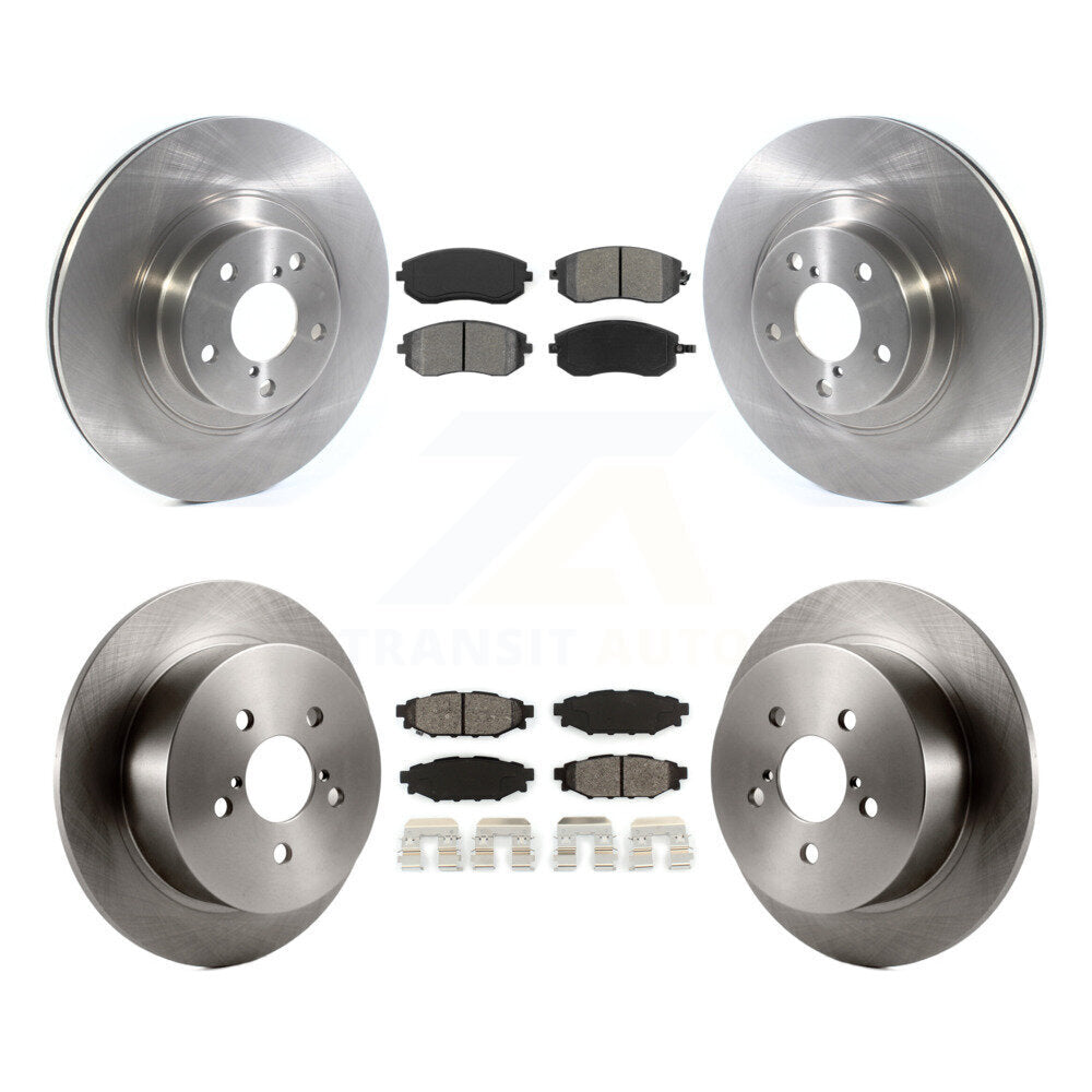 Disc Brake Rotors And Semi-Metallic Pad Front Rear Kit For Subaru Outback Legacy