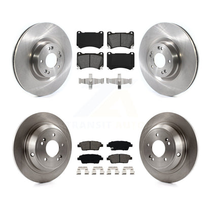 Brake Rotors Semi-Metallic Pad Front Rear Kit For 2012-2014 Hyundai Genesis 5.0L