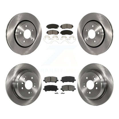 Disc Brake Rotor & Semi-Metallic Pad Front Rear Kit For 2019-2024 Honda Passport