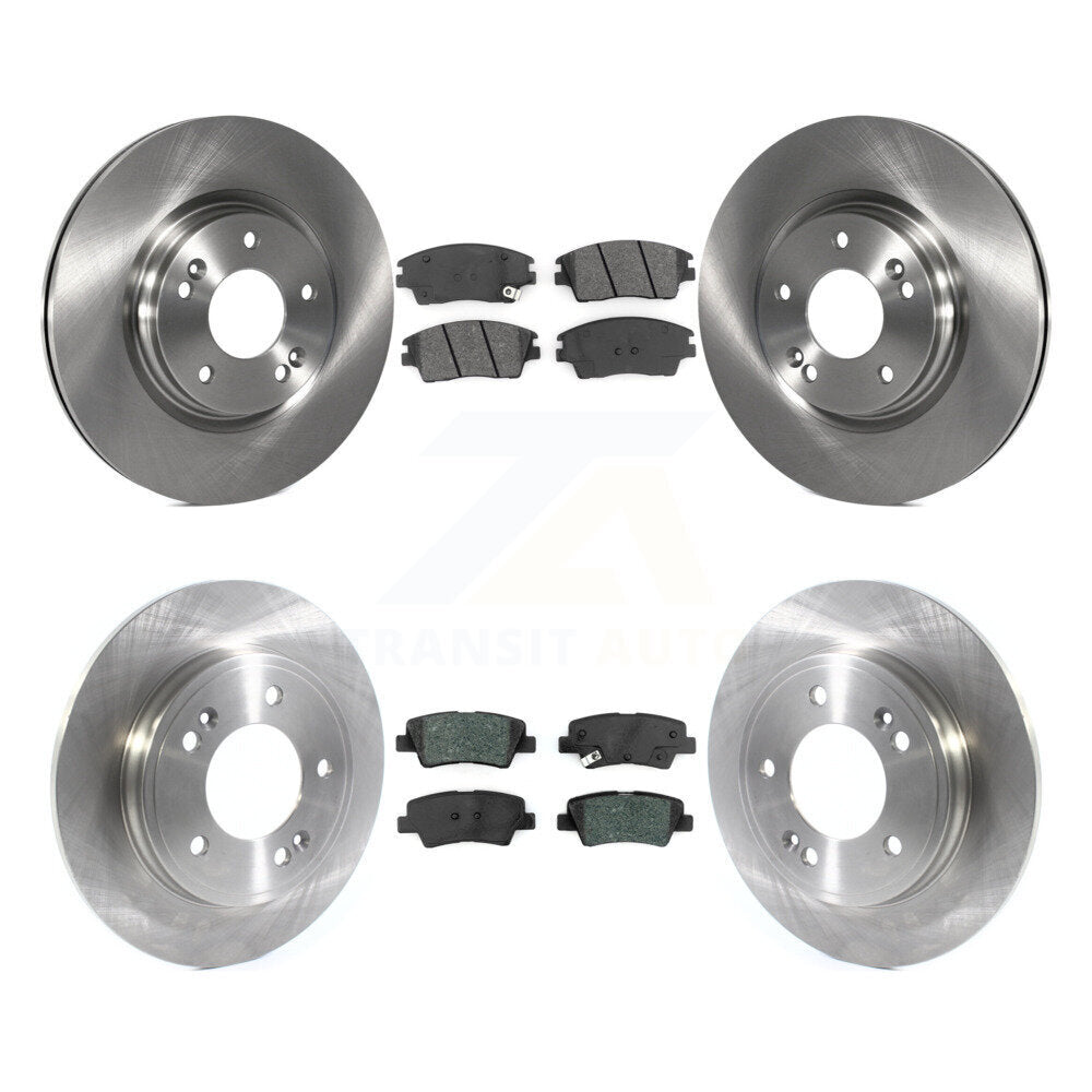 Brake Rotors Semi-Metallic Pad Front Rear Kit For 2017-2020 Hyundai Elantra 1.6L
