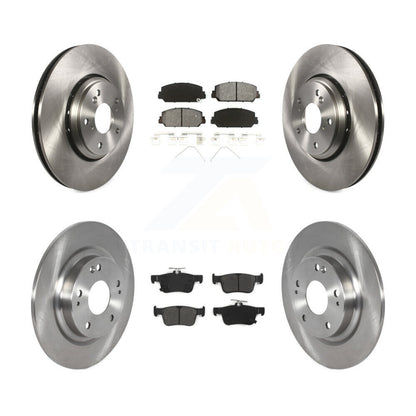 Disc Brake Rotors And Semi-Metallic Pads Front Rear Kit For Honda Civic