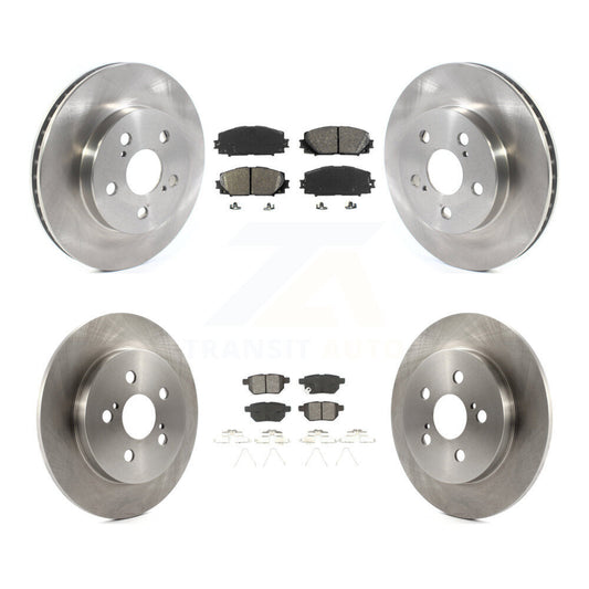 Disc Brake Rotor Semi-Metallic Pad Front Rear Kit For Toyota Corolla Prius Prime