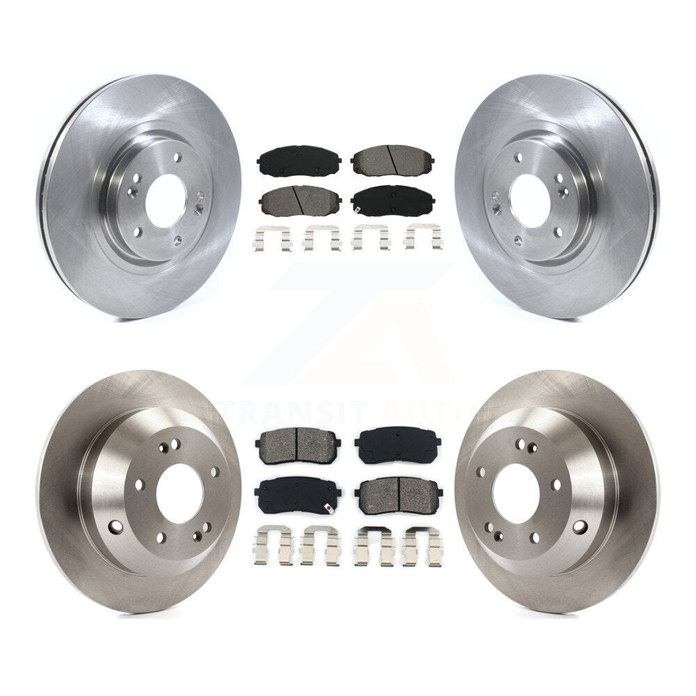 Disc Brake Rotors And Semi-Metallic Pads Front Rear Kit For 2015-2021 Kia Sedona