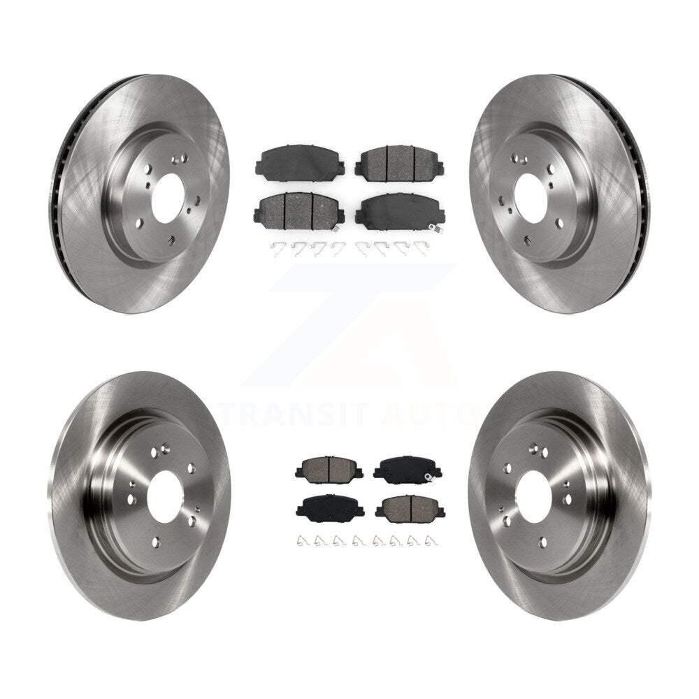 Disc Brake Rotors And Semi-Metallic Pads Front Rear Kit For Honda CR-V