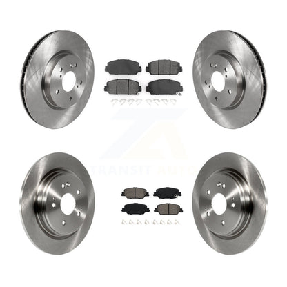 Disc Brake Rotors And Semi-Metallic Pads Front Rear Kit For Honda CR-V