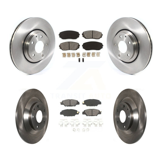 Brake Rotor & Semi-Metallic Pad Front Rear Kit For 19-22 Mazda CX-5 Turbocharged