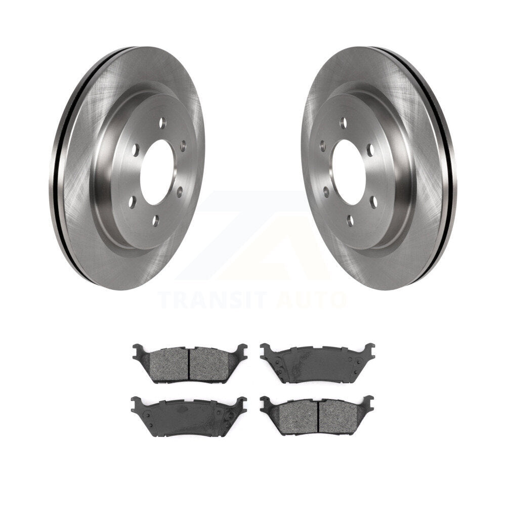 Disc Brake Rotors & Semi-Metallic Pad Rear Kit For Ford F-150 Expedition Lincoln