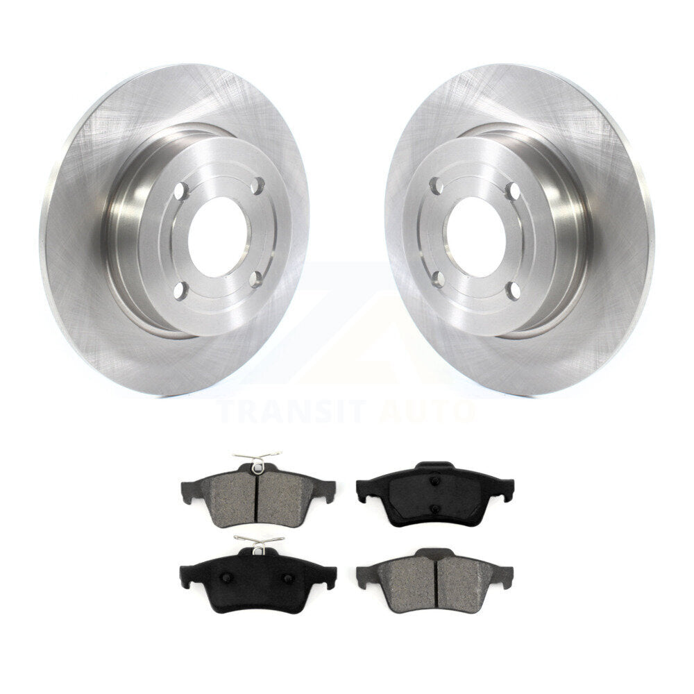 Disc Brake Rotors And Semi-Metallic Pad Rear Kit For 2018-2021 Ford EcoSport FWD