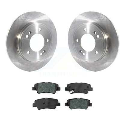 Disc Brake Rotor & Semi-Metallic Pad Rear Kit For Hyundai Elantra Ioniq Kia Niro