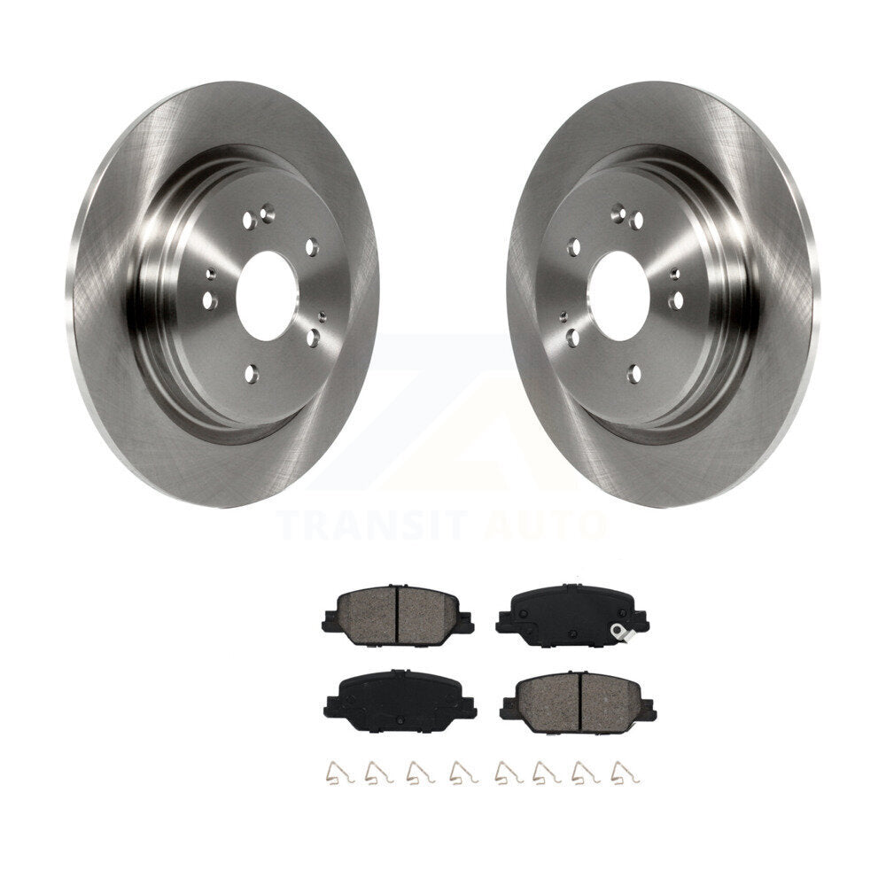 Disc Brake Rotors And Semi-Metallic Pads Rear Kit For 2017-2024 Honda CR-V