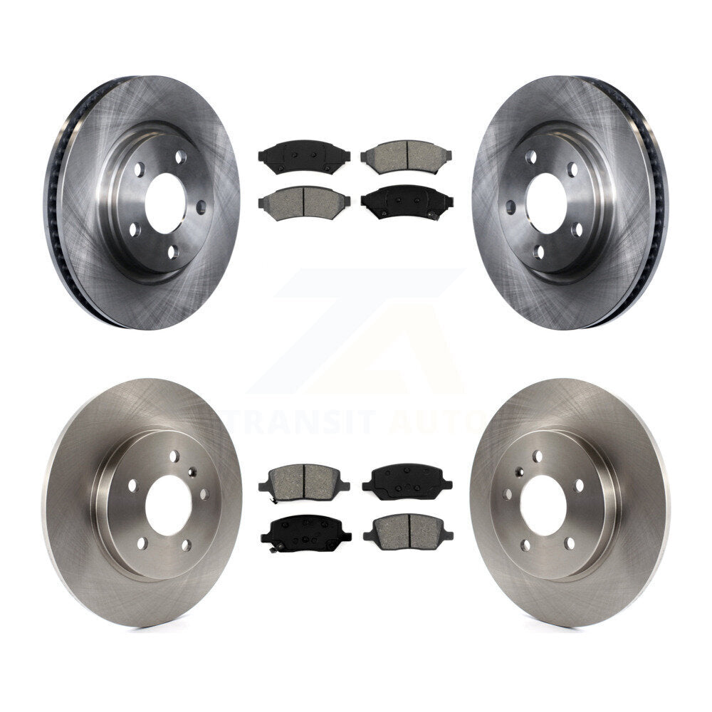 Brake Rotor Semi-Metallic Pad Front Rear Kit For Chevrolet Uplander Buick Saturn