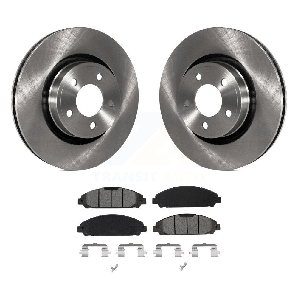 Disc Brake Rotors And Semi-Metallic Pads Front Kit For Ford Mustang
