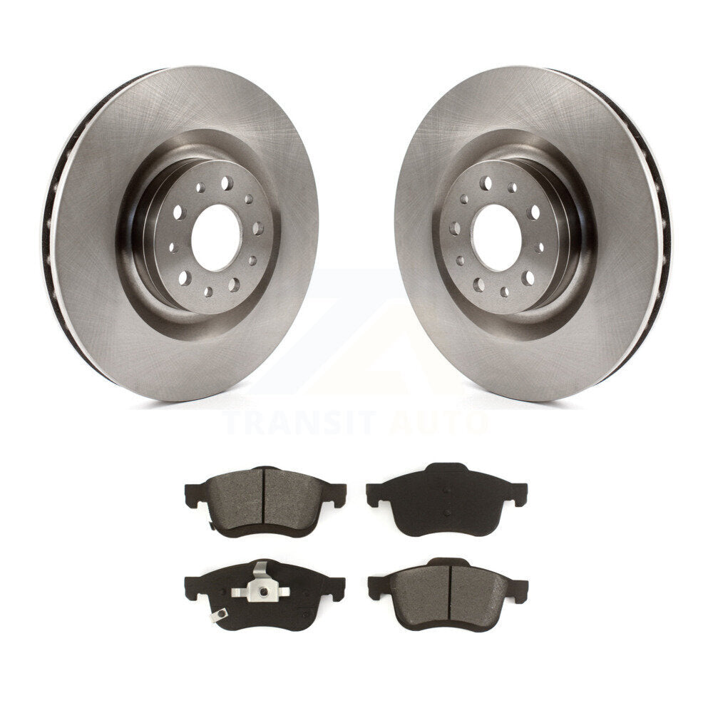 Disc Brake Rotors And Semi-Metallic Pads Front Kit For 2014-2020 Fiat 500L
