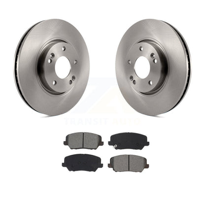 Brake Rotors & Semi-Metallic Pad Front Kit For Kia Forte Forte5 Hyundai Veloster