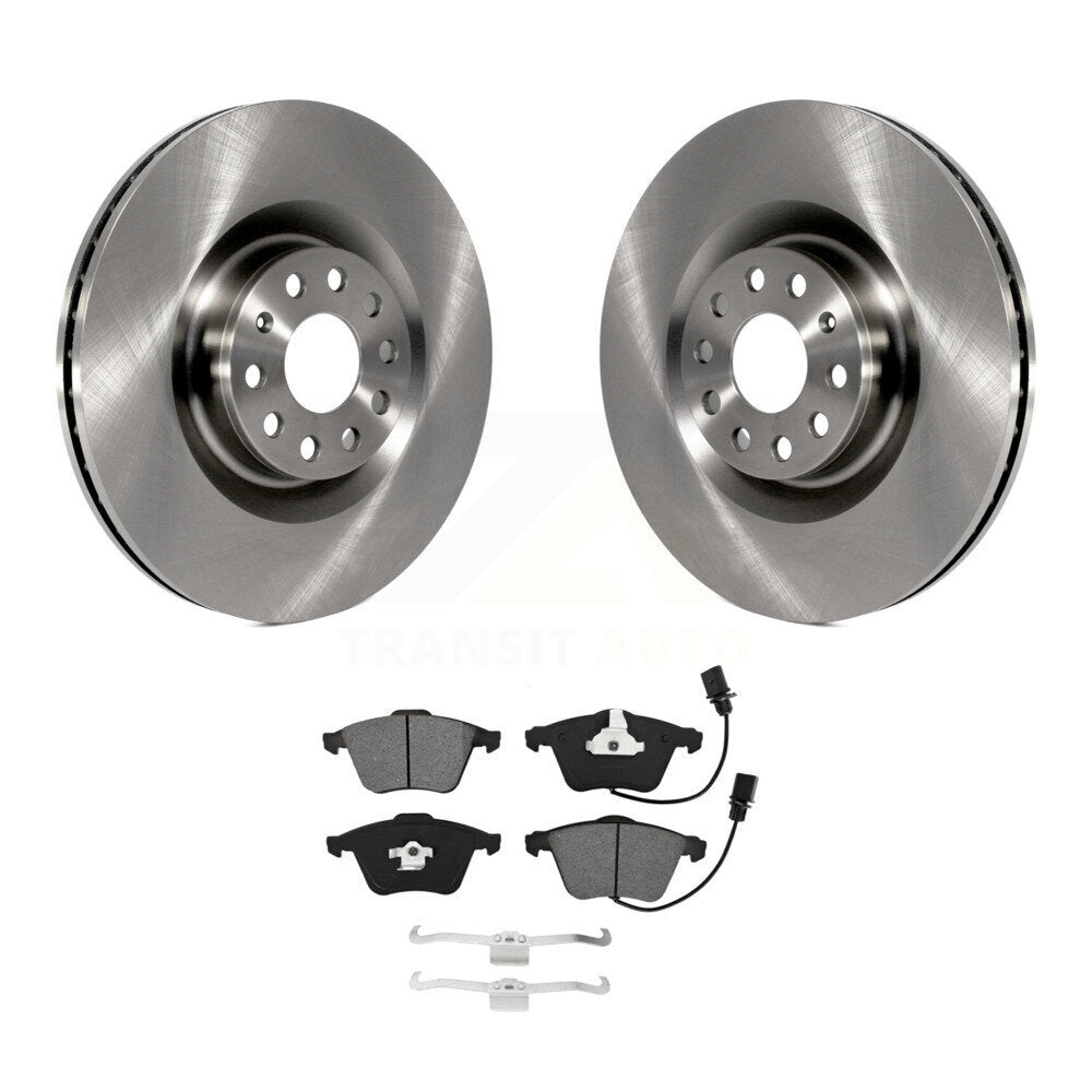 Disc Brake Rotor Semi-Metallic Pad Front Kit For Volkswagen Golf Passat CC R R32