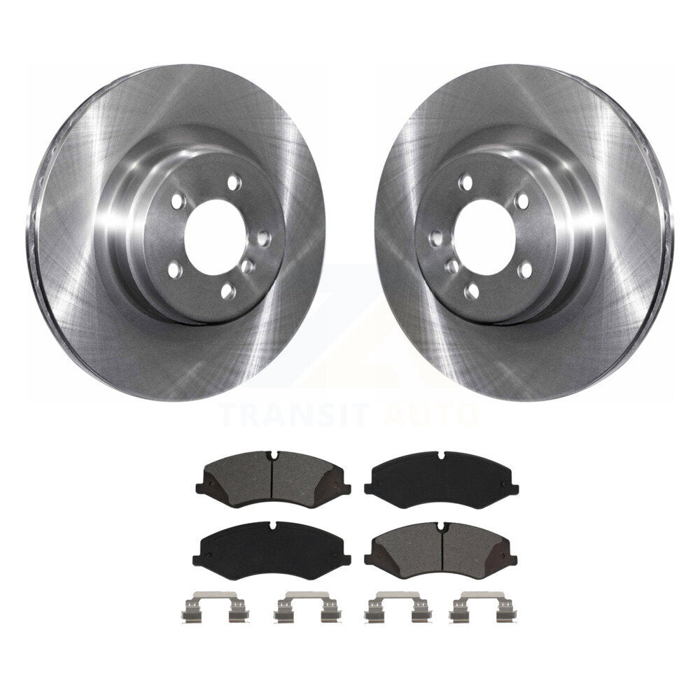 Brake Rotor Semi-Metallic Pad Front Kit For Land Rover Range Naturally Aspirated