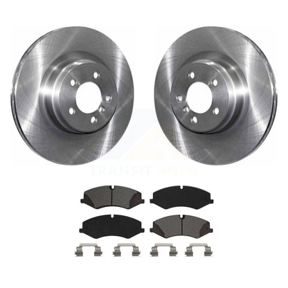 Brake Rotor Semi-Metallic Pad Front Kit For Land Rover Range Naturally Aspirated