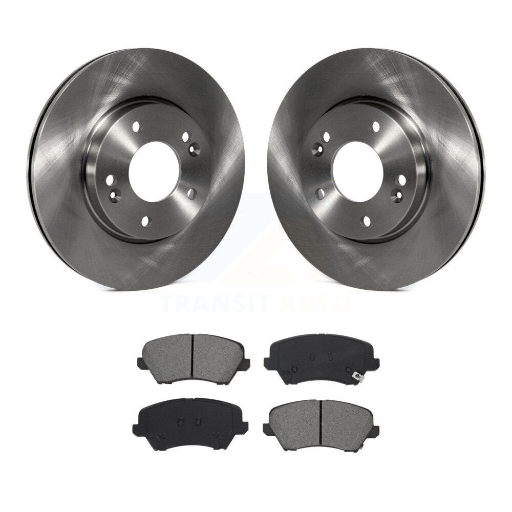 Brake Rotors Semi-Metallic Pad Front Kit For Kia Forte Hyundai Elantra GT Forte5