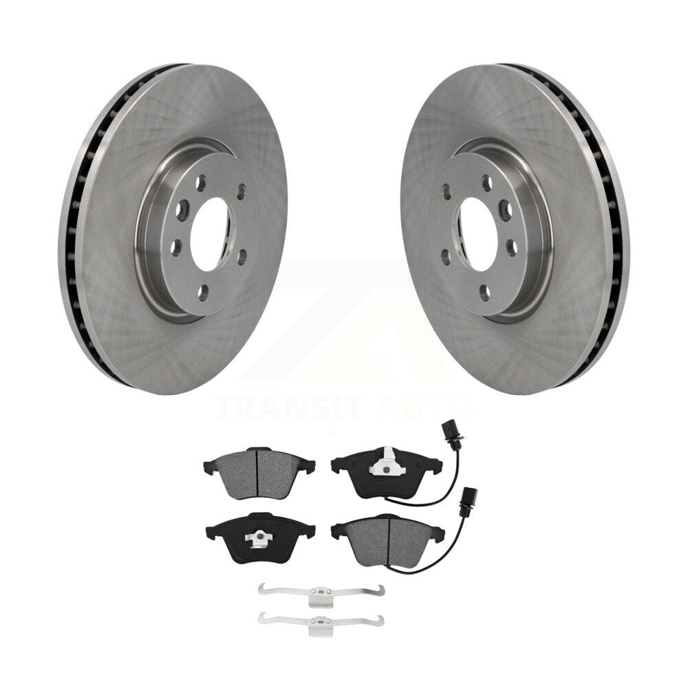 Disc Brake Rotors And Semi-Metallic Pads Front Kit For Volkswagen CC