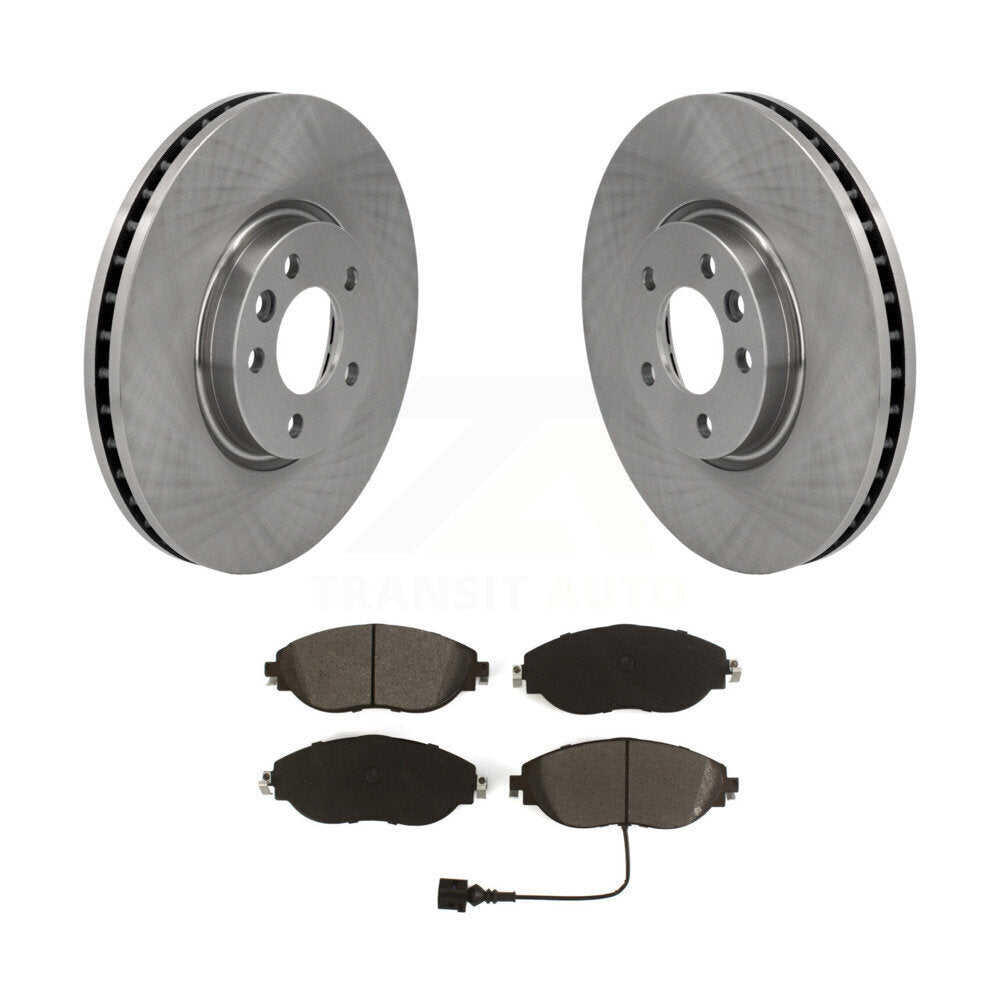 Disc Brake Rotors And Semi-Metallic Pads Front Kit For Volkswagen CC AWD
