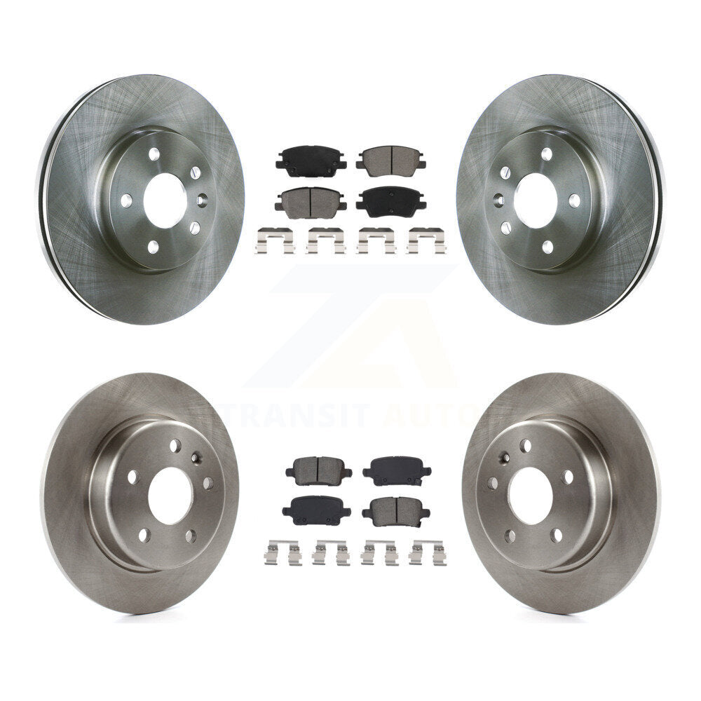 Brake Rotors & Semi-Metallic Pad Front Rear Kit For Chevrolet Cruze Bolt EV Volt