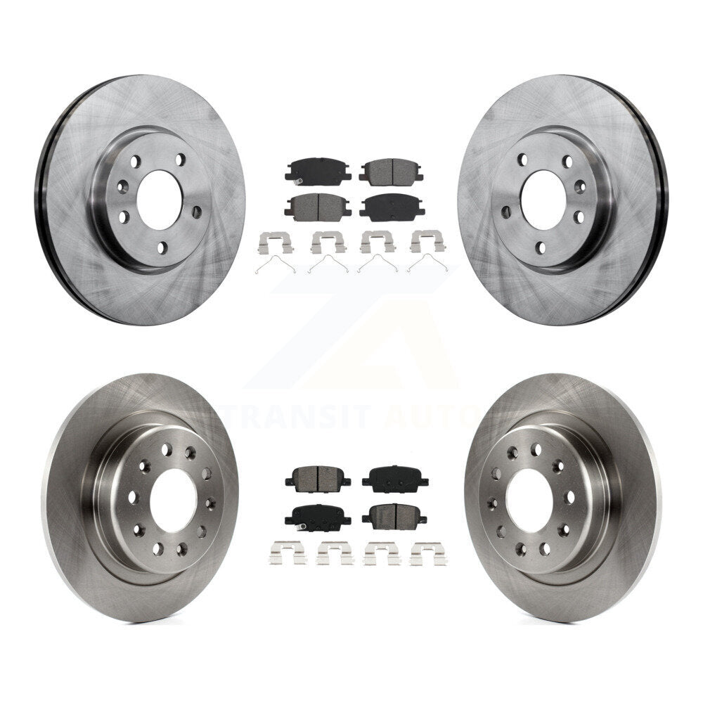 Disc Brake Rotors And Semi-Metallic Pads Front Rear Kit For Chevrolet Malibu
