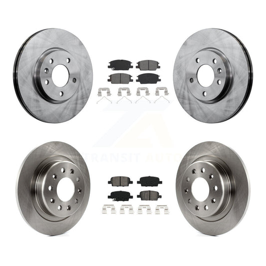 Disc Brake Rotors And Semi-Metallic Pads Front Rear Kit For Chevrolet Malibu