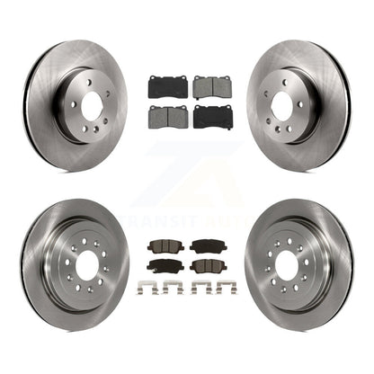 Disc Brake Rotors And Semi-Metallic Pads Front Rear Kit For Cadillac ATS