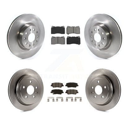 Disc Brake Rotors And Semi-Metallic Pads Front Rear Kit For Cadillac CTS