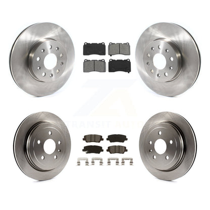 Disc Brake Rotors And Semi-Metallic Pads Front Rear Kit For Cadillac CTS