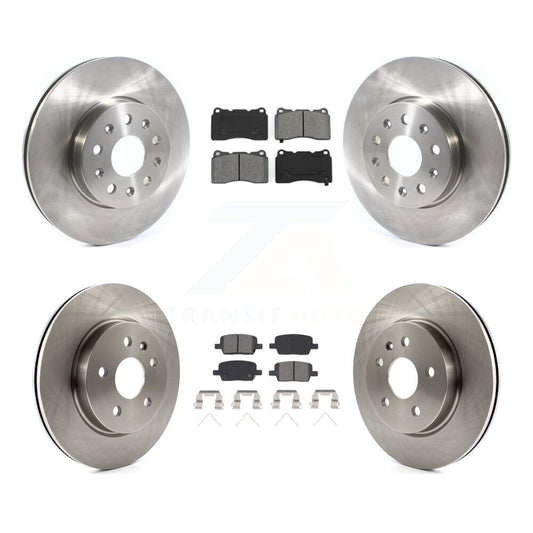 Brake Rotor & Semi-Metallic Pad Front Rear Kit For Chevrolet Camaro Cadillac CT6