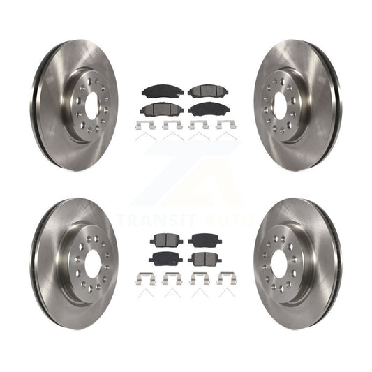 Brake Rotor & Semi-Metallic Pad Front Rear Kit For Chevrolet Traverse GMC Acadia