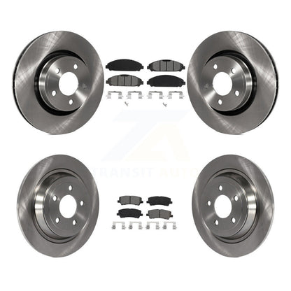 Disc Brake Rotors Semi-Metallic Pad Front Rear Kit For Ford Mustang V6 with 3.7L