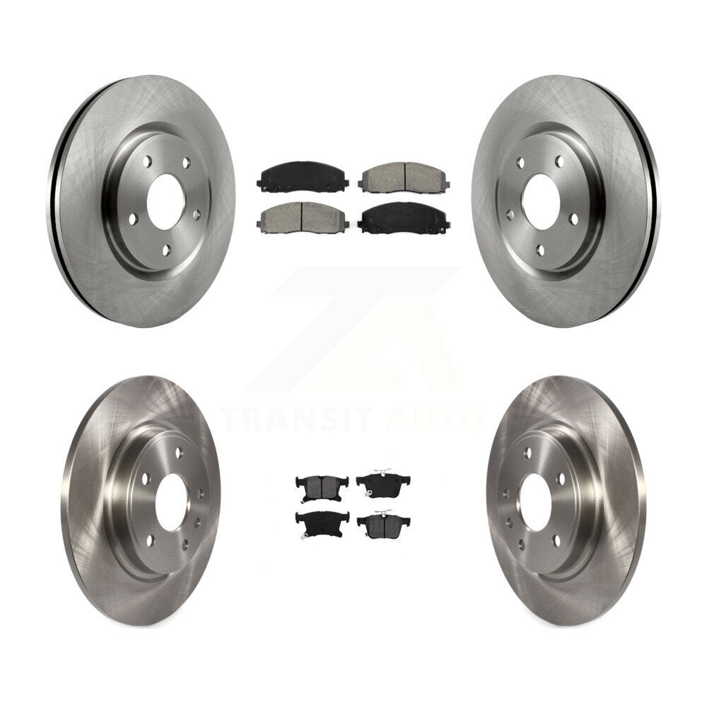 Brake Rotor Semi-Metallic Pad Front Rear Kit For Chrysler Pacifica Grand Caravan