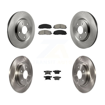 Brake Rotor Semi-Metallic Pad Front Rear Kit For Chrysler Pacifica Grand Caravan