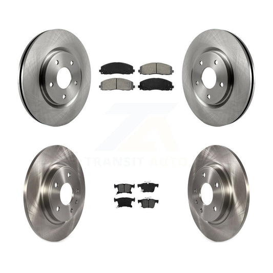 Brake Rotor Semi-Metallic Pad Front Rear Kit For Chrysler Pacifica Grand Caravan
