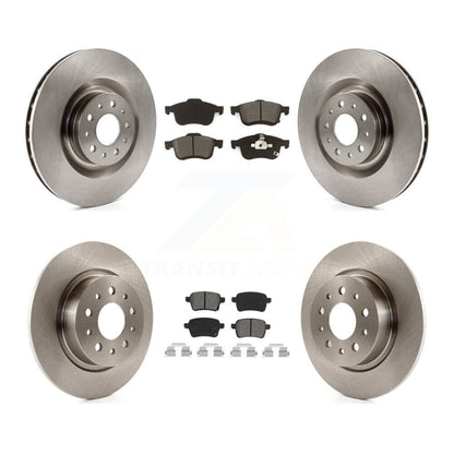 Disc Brake Rotors And Semi-Metallic Pads Front Rear Kit For 2014-2020 Fiat 500L