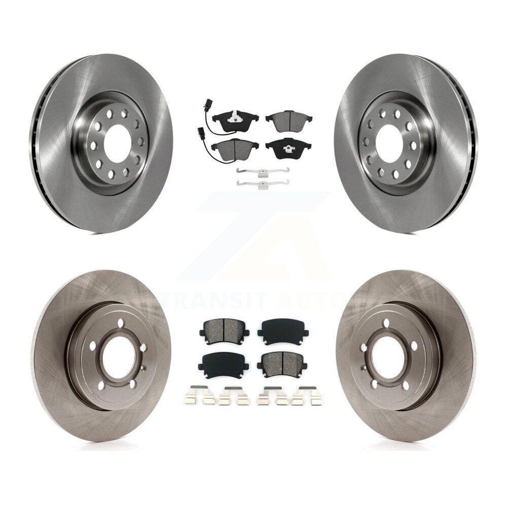 Disc Brake Rotors And Semi-Metallic Pads Front Rear Kit For Audi A4 Quattro