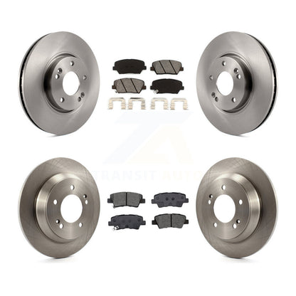 Disc Brake Rotors And Semi-Metallic Pads Front Rear Kit For Kia Rondo