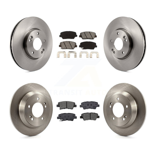 Disc Brake Rotors And Semi-Metallic Pads Front Rear Kit For Kia Rondo