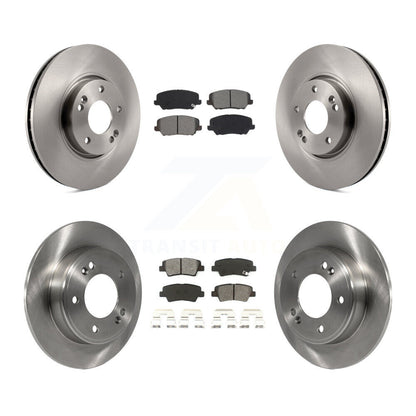 Brake Rotors Semi-Metallic Pad Front Rear Kit For 17 Kia Forte Koup Turbocharged