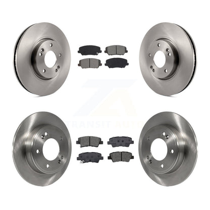 Disc Brake Rotor & Semi-Metallic Pad Front Rear Kit For Kia Forte Forte5 Hyundai