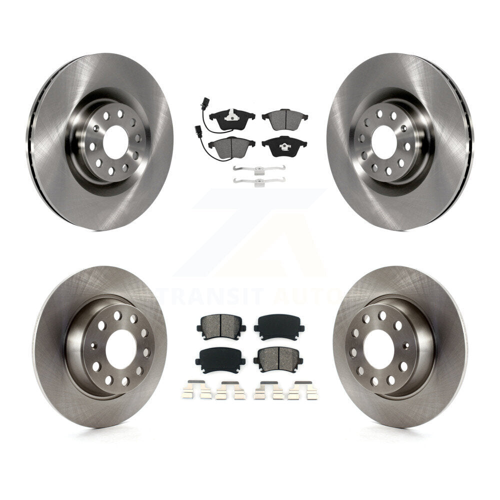 Disc Brake Rotors And Semi-Metallic Pads Front Rear Kit For Volkswagen Passat