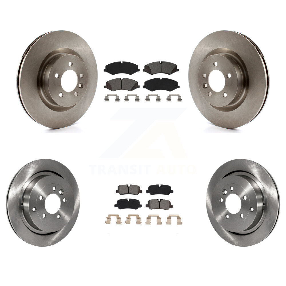 Disc Brake Rotor Semi-Metallic Pad Front Rear Kit For Land Rover Range Sport LR4
