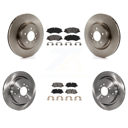 Disc Brake Rotor Semi-Metallic Pad Front Rear Kit For Land Rover Range Sport LR4