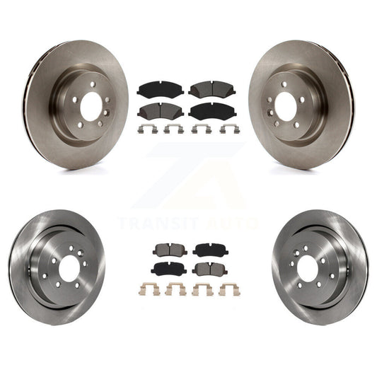 Disc Brake Rotor Semi-Metallic Pad Front Rear Kit For Land Rover Range Sport LR4