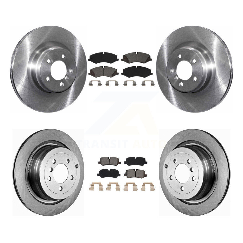 Disc Brake Rotors And Semi-Metallic Pads Front Rear Kit For Land Rover Range